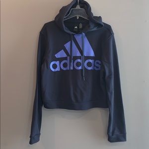 Adidas Crop hoodie sz Large